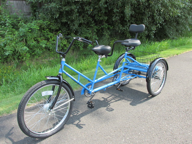 dual seat adult tricycle